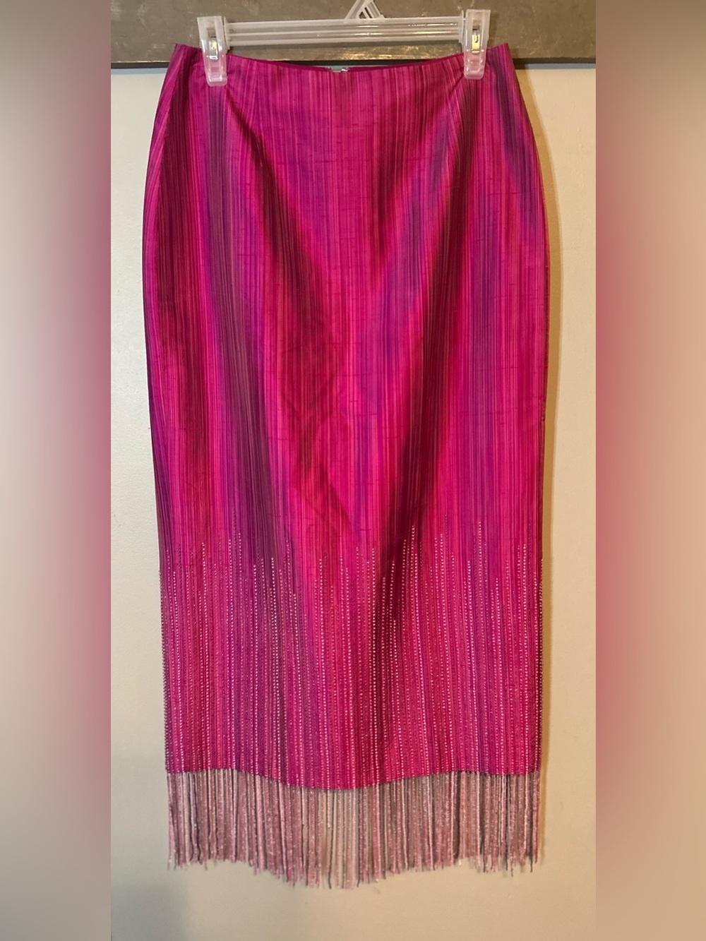Muse silk skirt with fringe - Picture 4 of 15